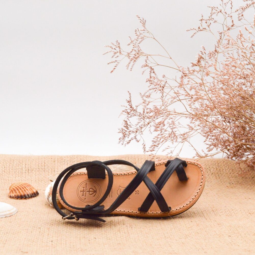 Camargue sandal MARJORIE black - Image 2
