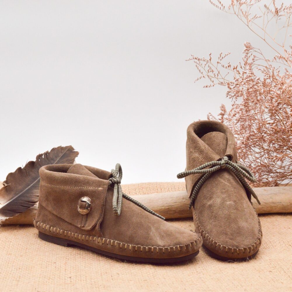 Indian moccasin EL LOBO reference BIRD taupe