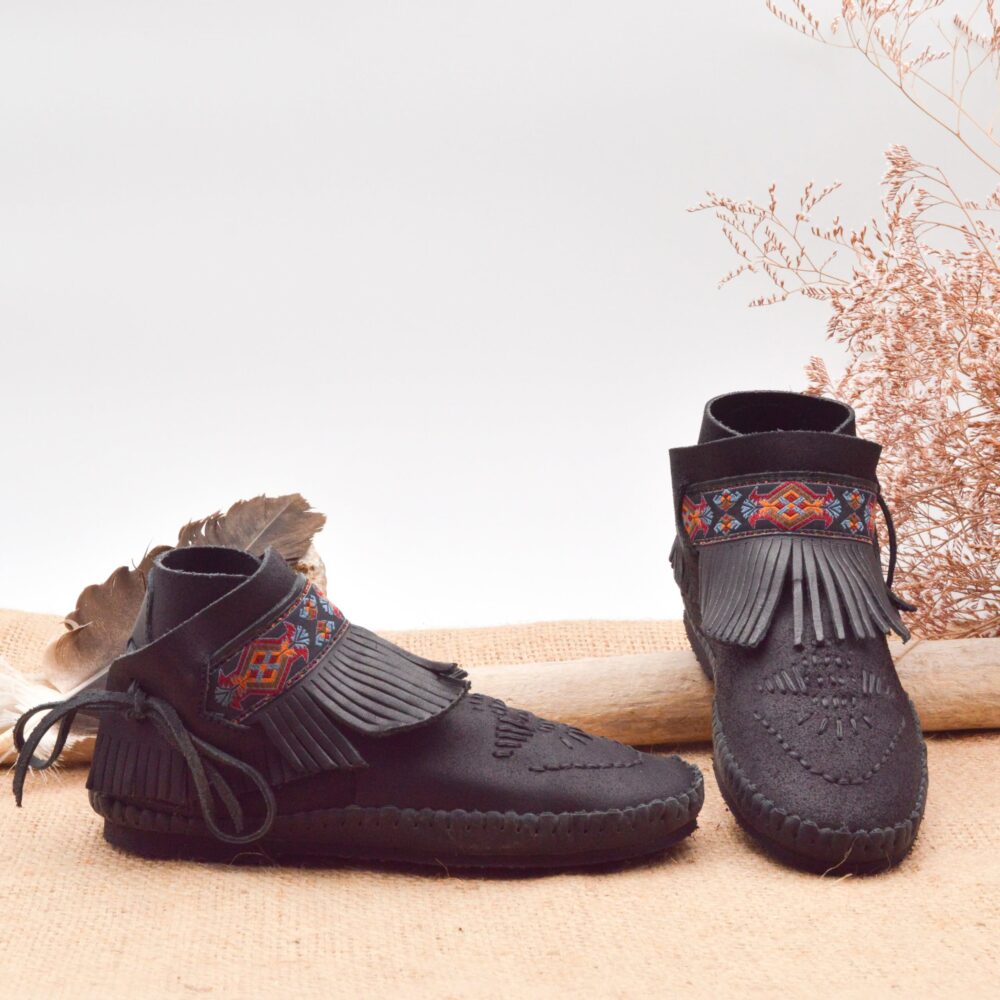 Indian moccasin EL LOBO reference KIOWA black - Image 2