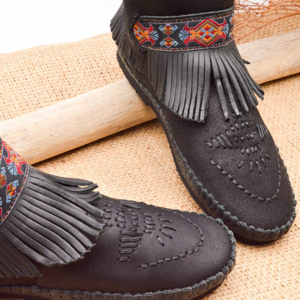 Indian moccasin EL LOBO reference KIOWA black - Image 3