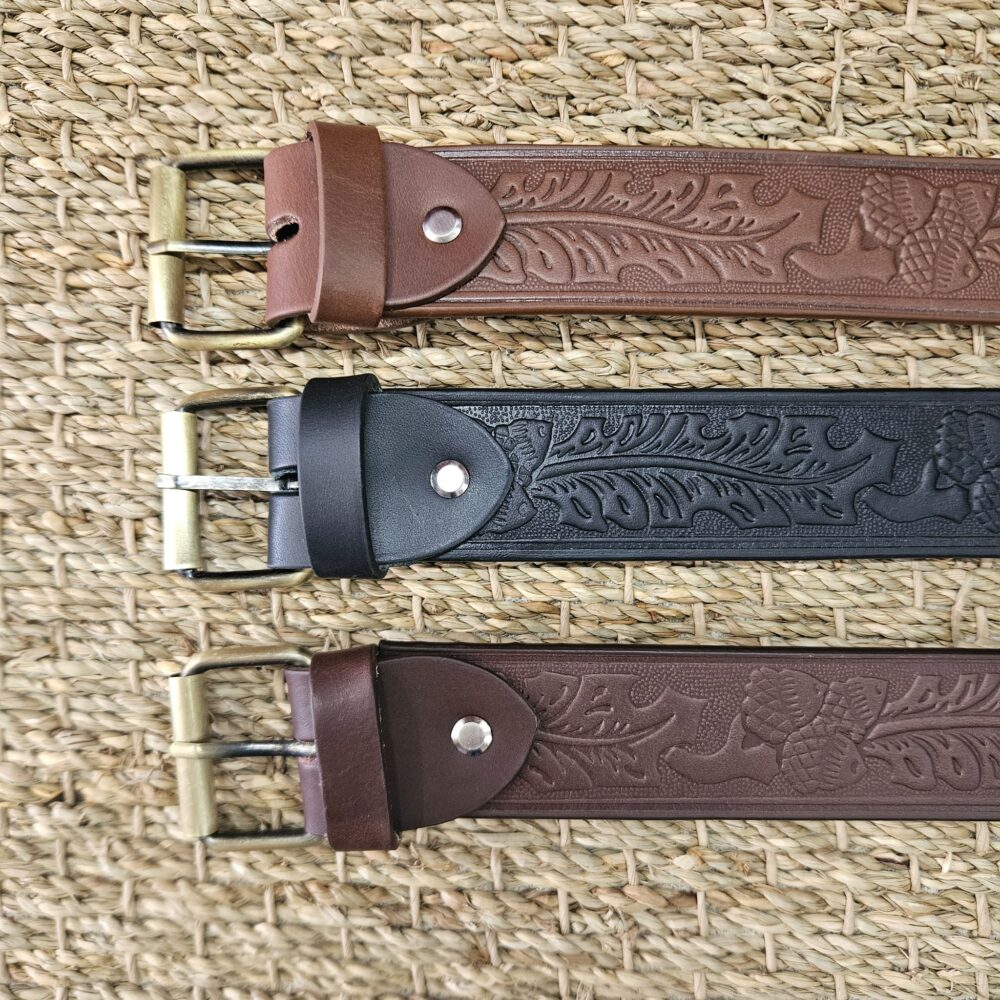sangle cuir gravee